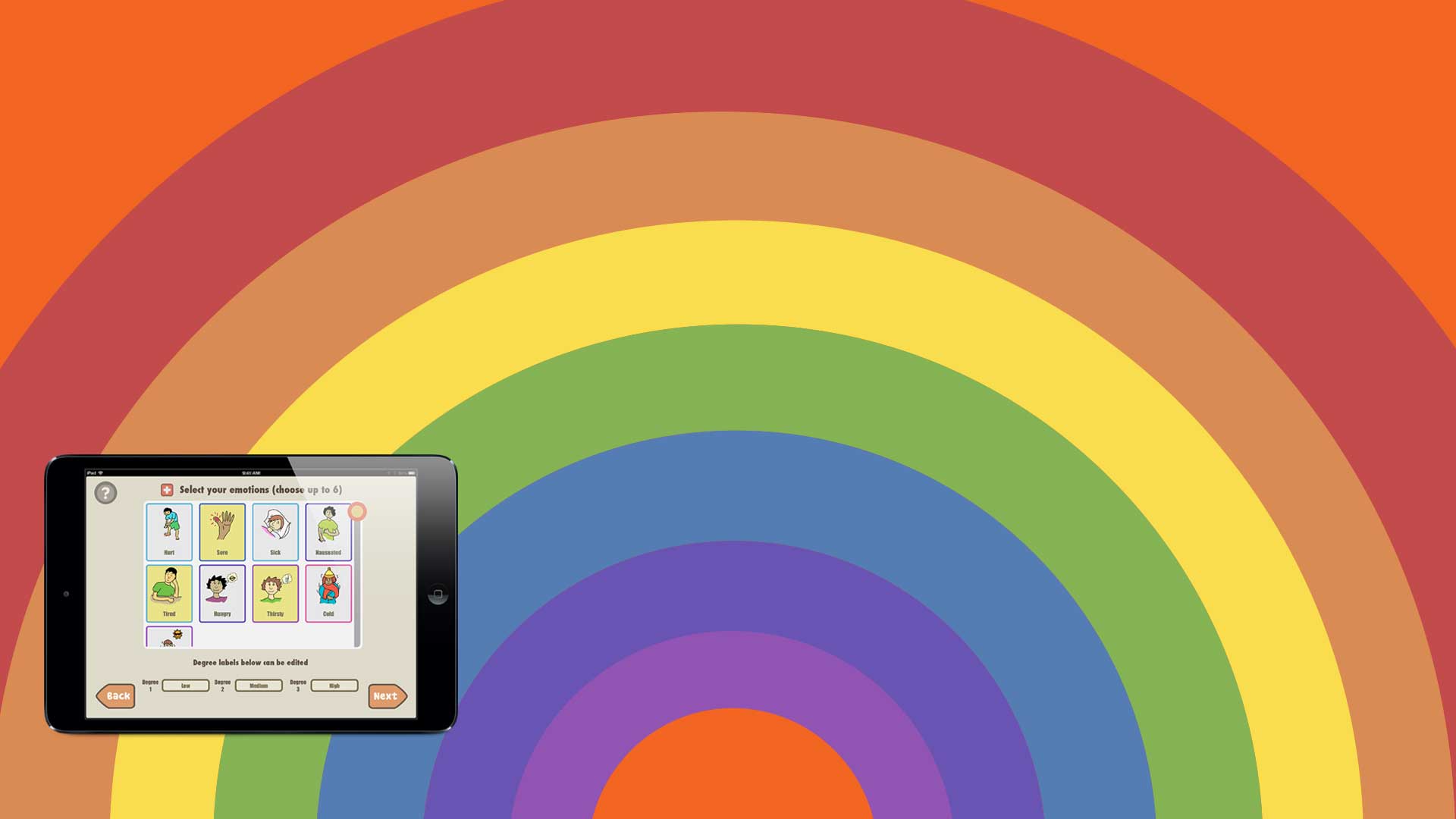 Rainbow of Emotions iPad app